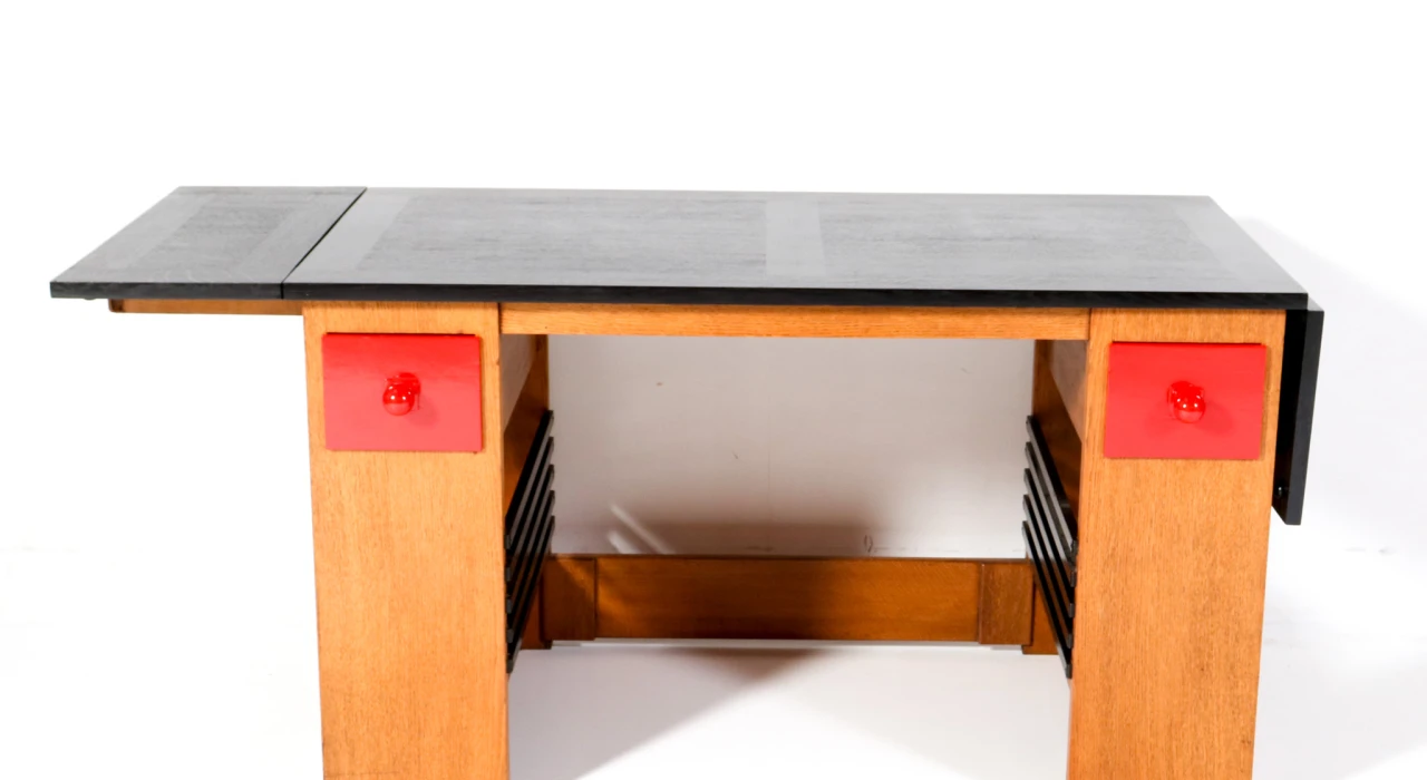 Art Deco Modernist Desk or Writing Table by Hendrik Wouda for Pander, 1920s